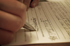 Photo of contract